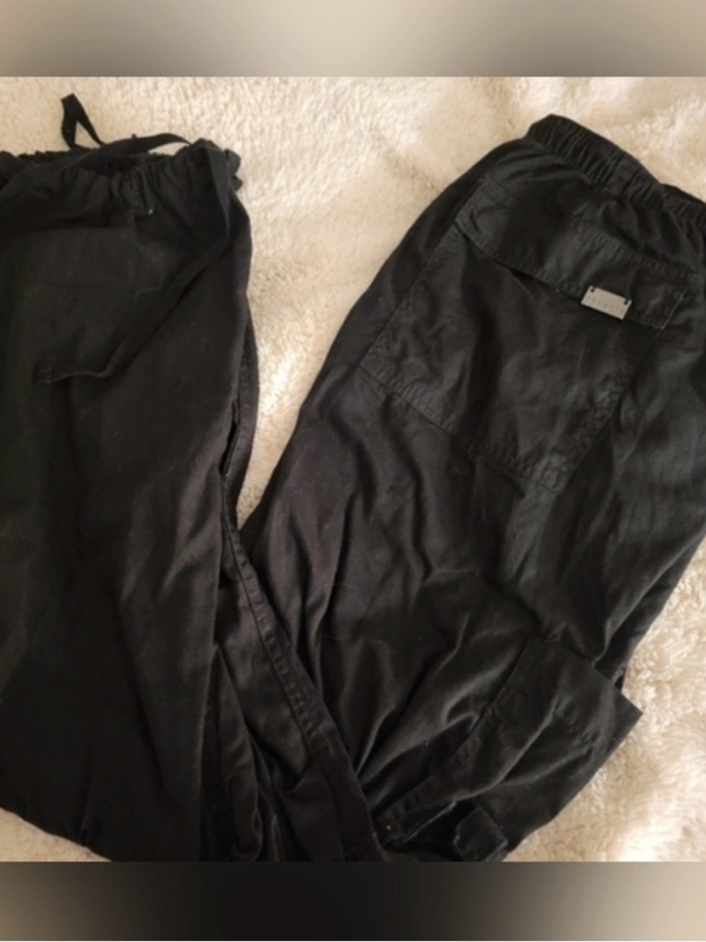 YoungLA W283 Off Duty Oversized Fit Black Cargo Pants XL - Picture 5 of 7